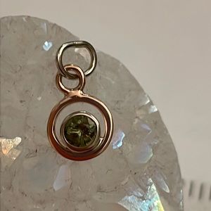 Custom made tourmaline rose and white gold pendant